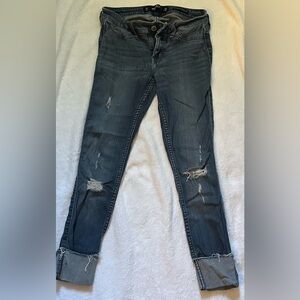 Hollister Ripped Blue Skinny Jeans